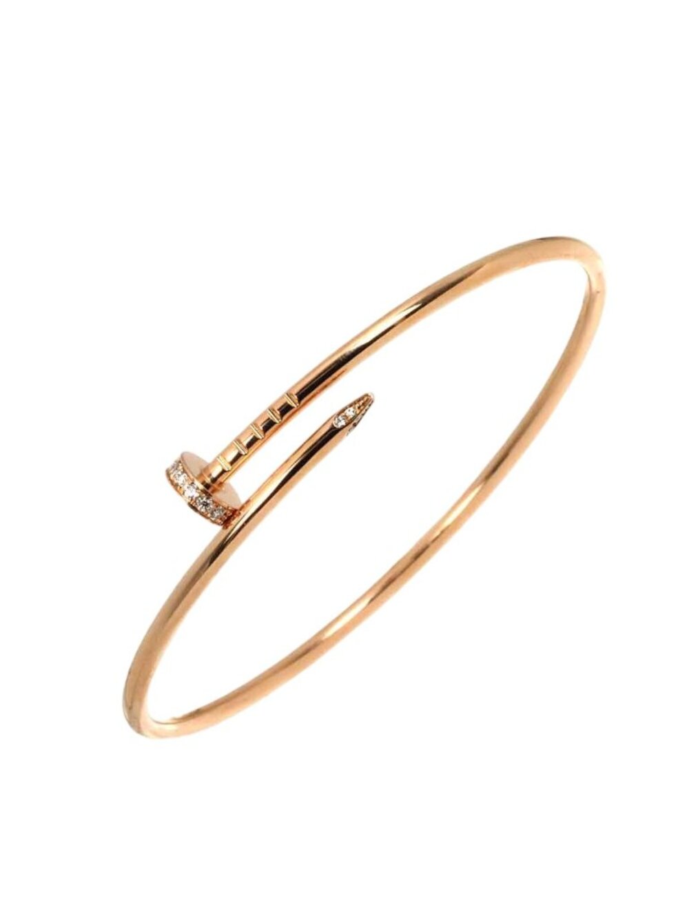 Cartier Juste un Clou SM 17 Bracelet Diamond 18k PG 750 Certificate - Picture 1 of 8